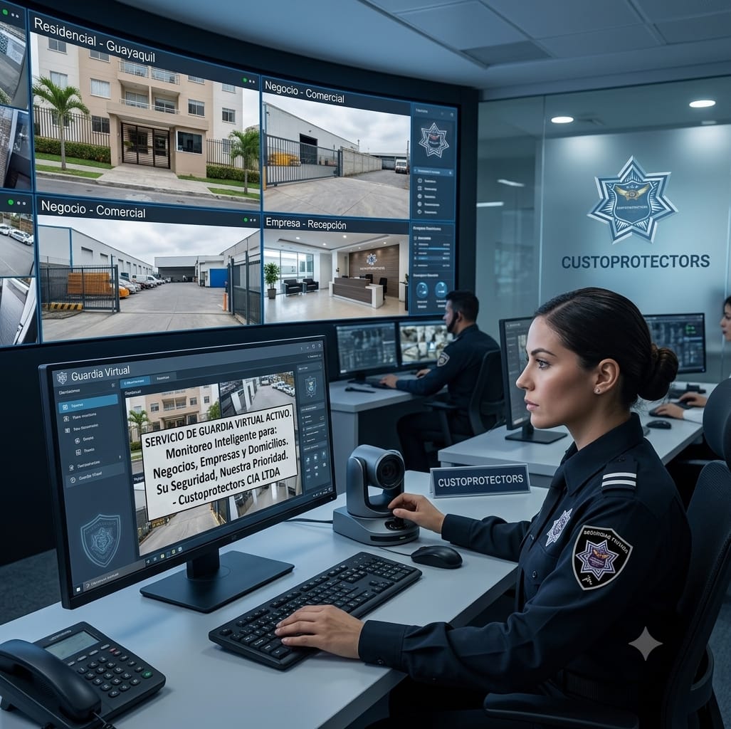 Central de monitoreo Guardia Virtual de Custoprotectors