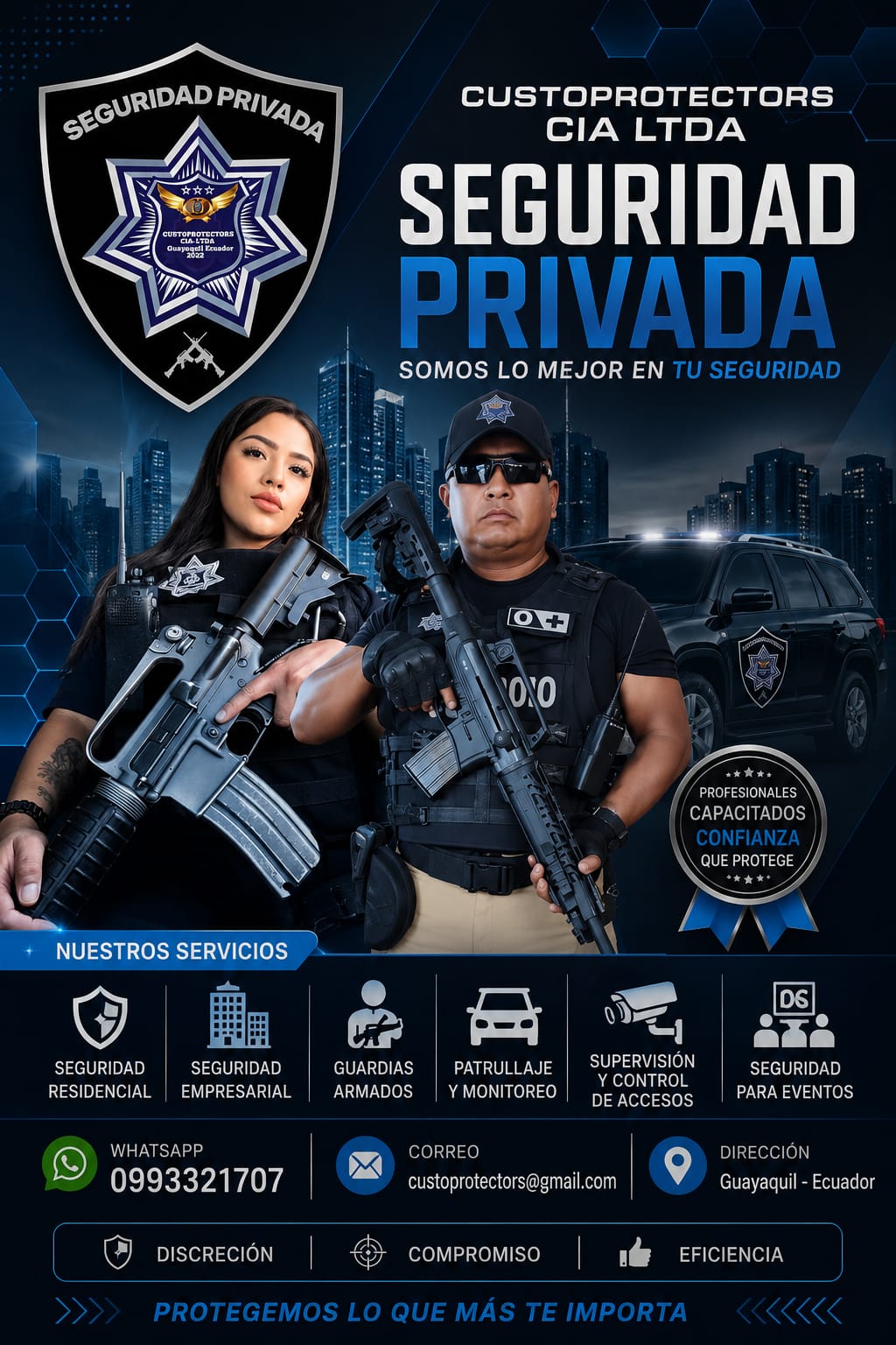 Escritorio con artículos de seguridad